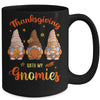 Thanksgiving With My Gnomies Funny Autumn Gnomes Lover Mug | siriusteestore