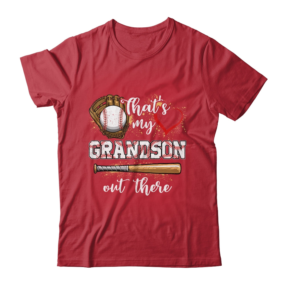 Thats My Grandson Out There Baseball Grandmother Mothers Day Shirt & Tank Top | siriusteestore