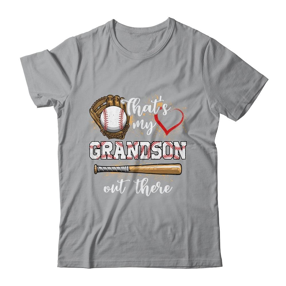 Thats My Grandson Out There Baseball Grandmother Mothers Day Shirt & Tank Top | siriusteestore