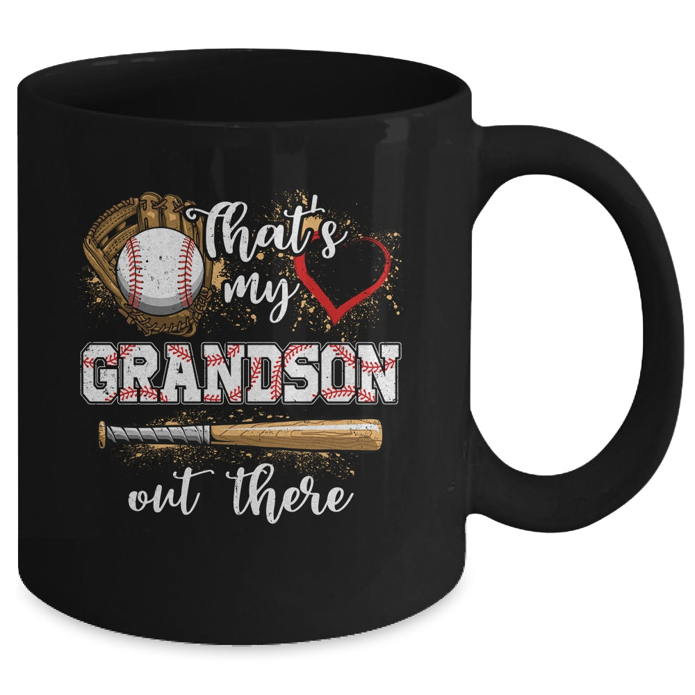 Thats My Grandson Out There Baseball Grandmother Mothers Day Mug | siriusteestore