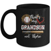 Thats My Grandson Out There Baseball Grandmother Mothers Day Mug | siriusteestore