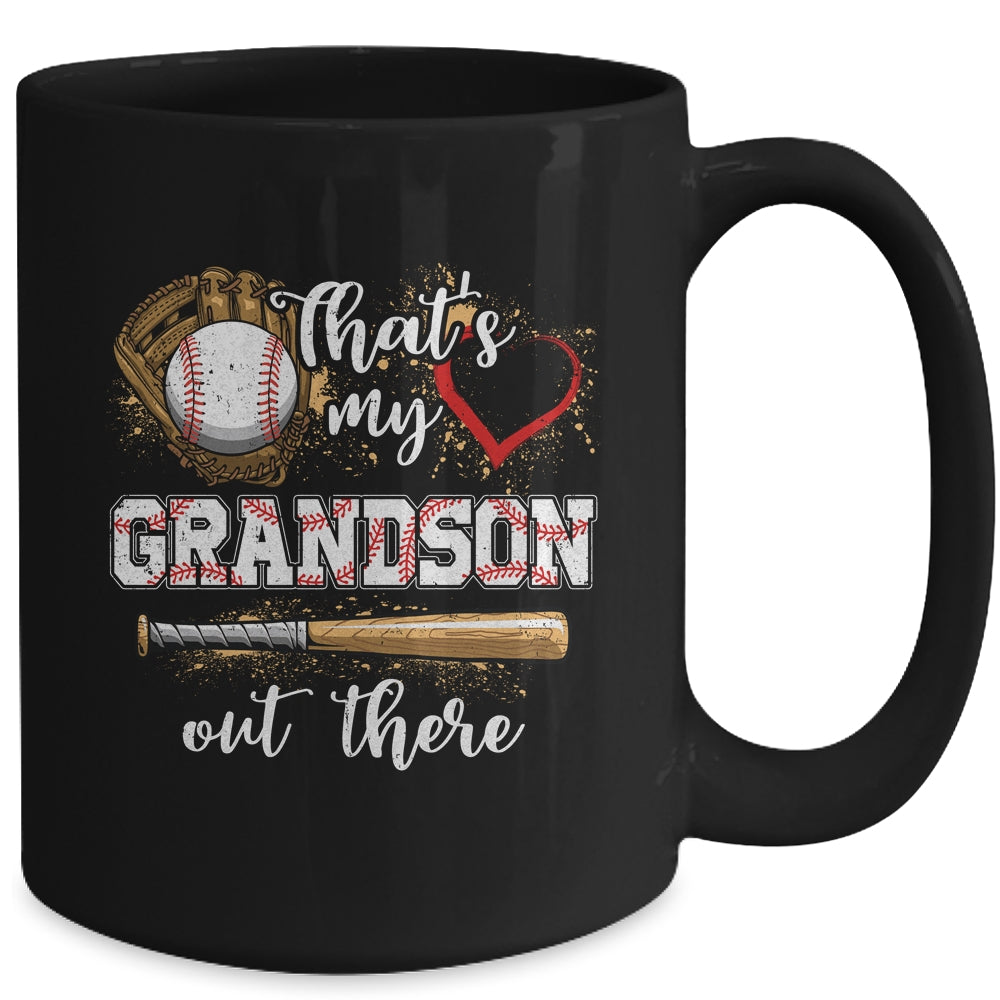 Thats My Grandson Out There Baseball Grandmother Mothers Day Mug | siriusteestore
