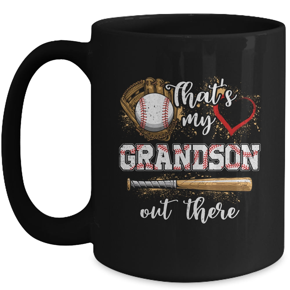 Thats My Grandson Out There Baseball Grandmother Mothers Day Mug | siriusteestore
