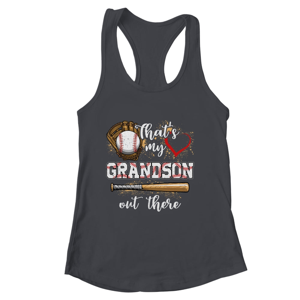 Thats My Grandson Out There Baseball Grandmother Mothers Day Shirt & Tank Top | siriusteestore