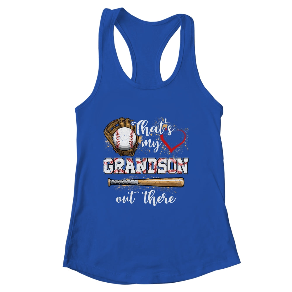 Thats My Grandson Out There Baseball Grandmother Mothers Day Shirt & Tank Top | siriusteestore
