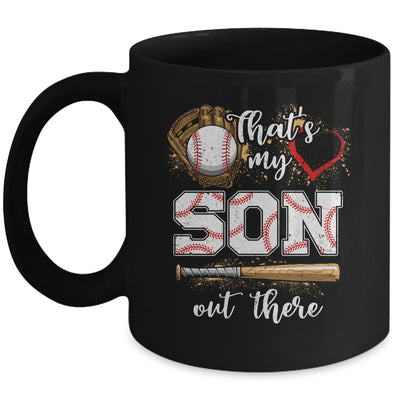 Thats My Son Out There Baseball Mom Dad Fathers Mothers Day Mug | siriusteestore
