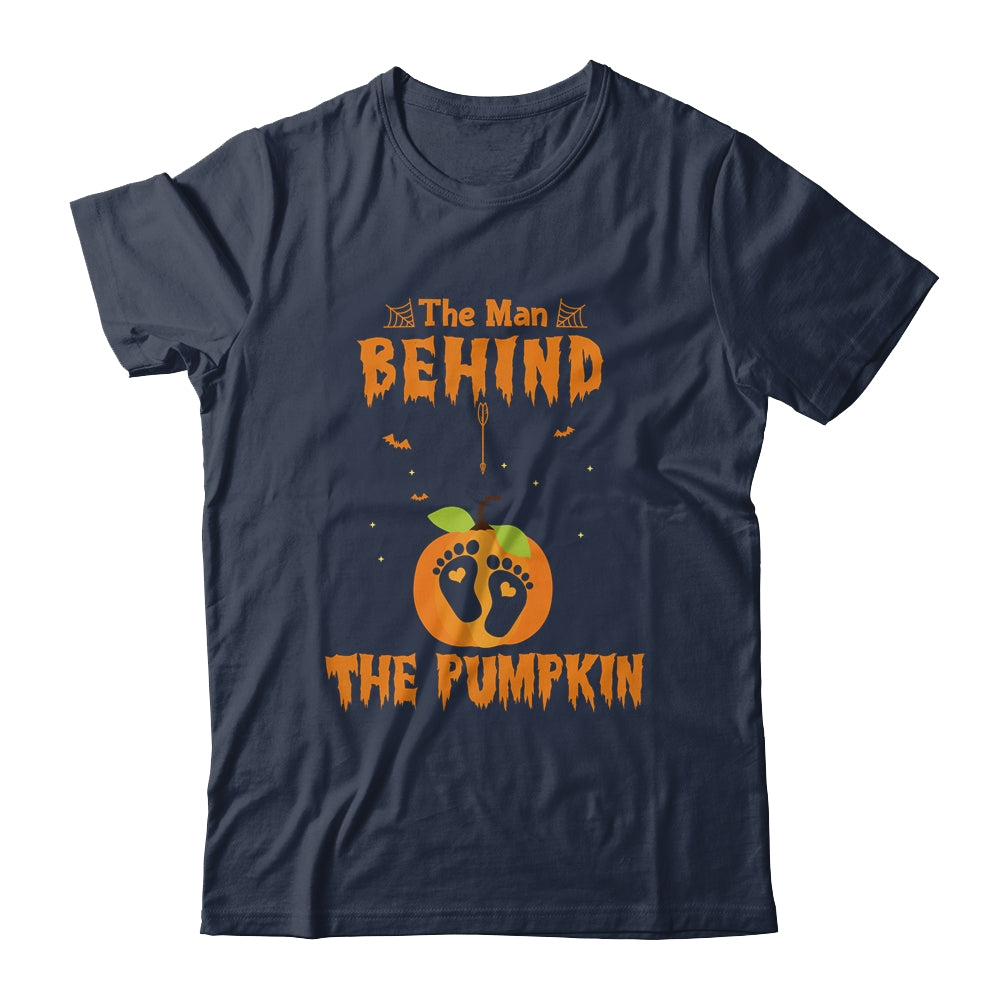 The Man Behind The Pumpkin Halloween Pregnancy Shirt & Tank Top | siriusteestore