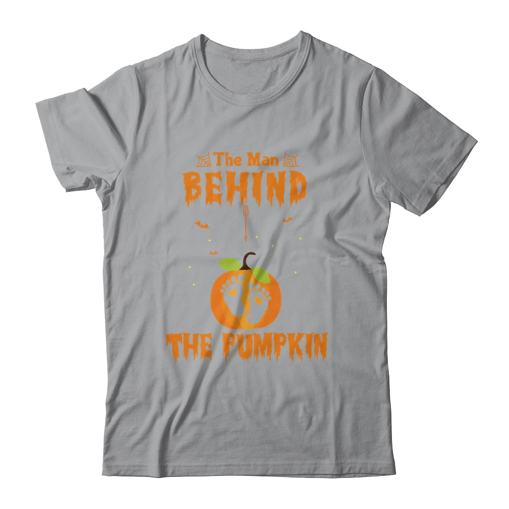The Man Behind The Pumpkin Halloween Pregnancy Shirt & Tank Top | siriusteestore