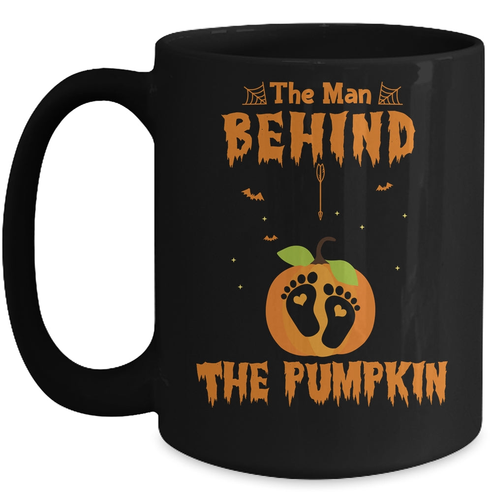 The Man Behind The Pumpkin Halloween Pregnancy Mug | siriusteestore