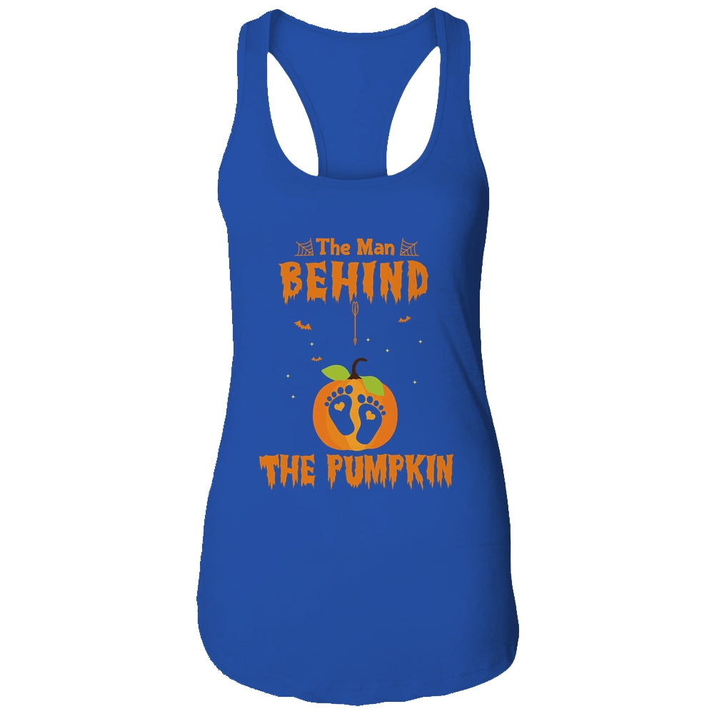 The Man Behind The Pumpkin Halloween Pregnancy Shirt & Tank Top | siriusteestore