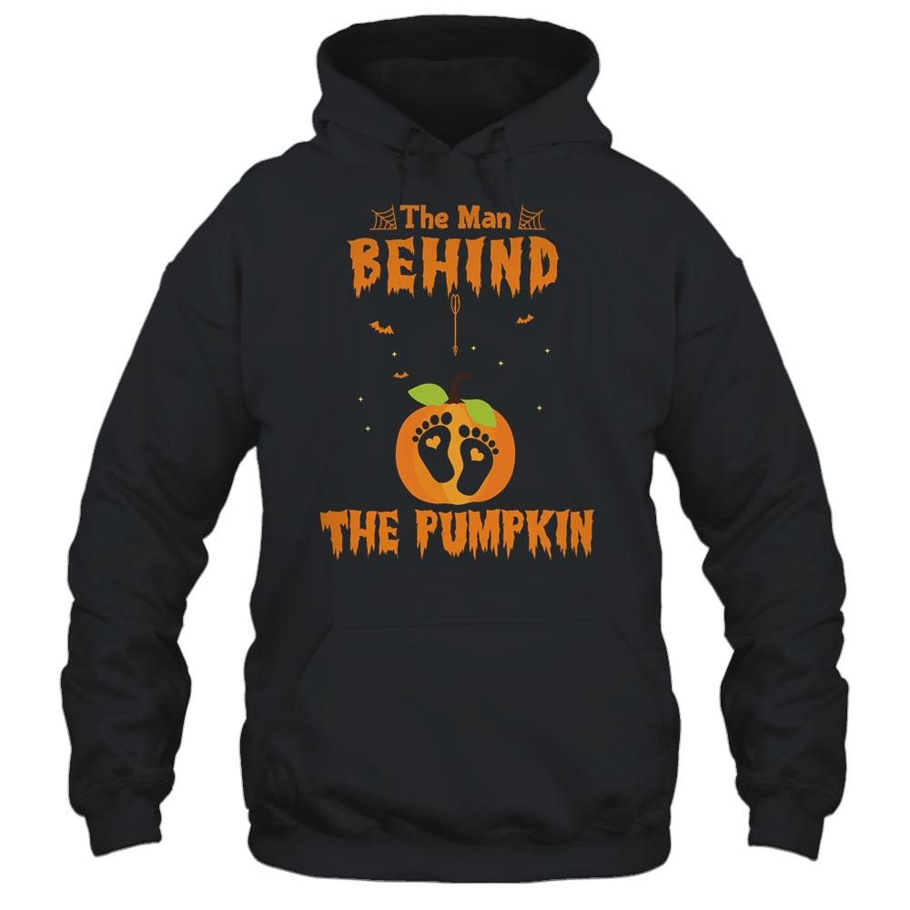 The Man Behind The Pumpkin Halloween Pregnancy Shirt & Tank Top | siriusteestore