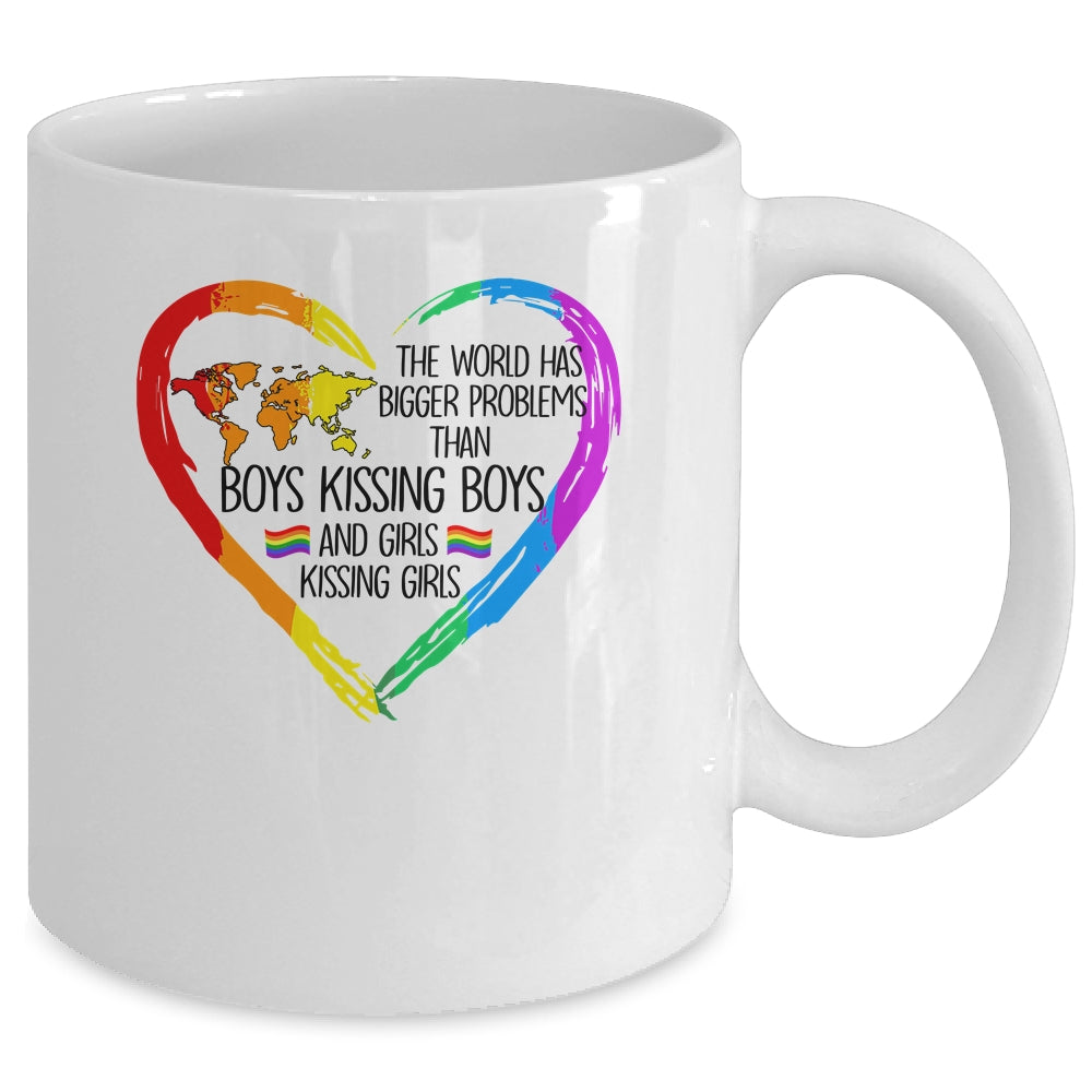 The World Has Bigger Problems Gay Lesbian Pride Rainbow Mug | siriusteestore