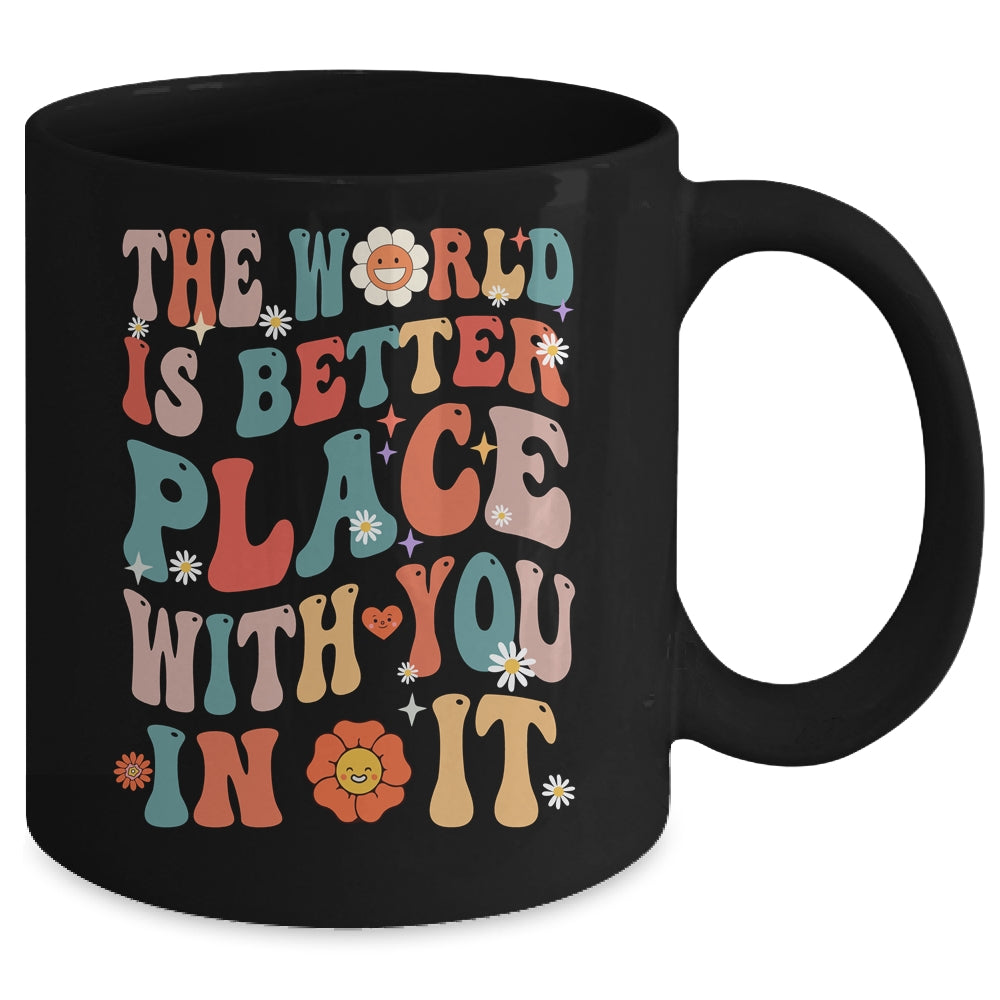 The World Is A Better Place With You In It Teacher Retro Mug | siriusteestore