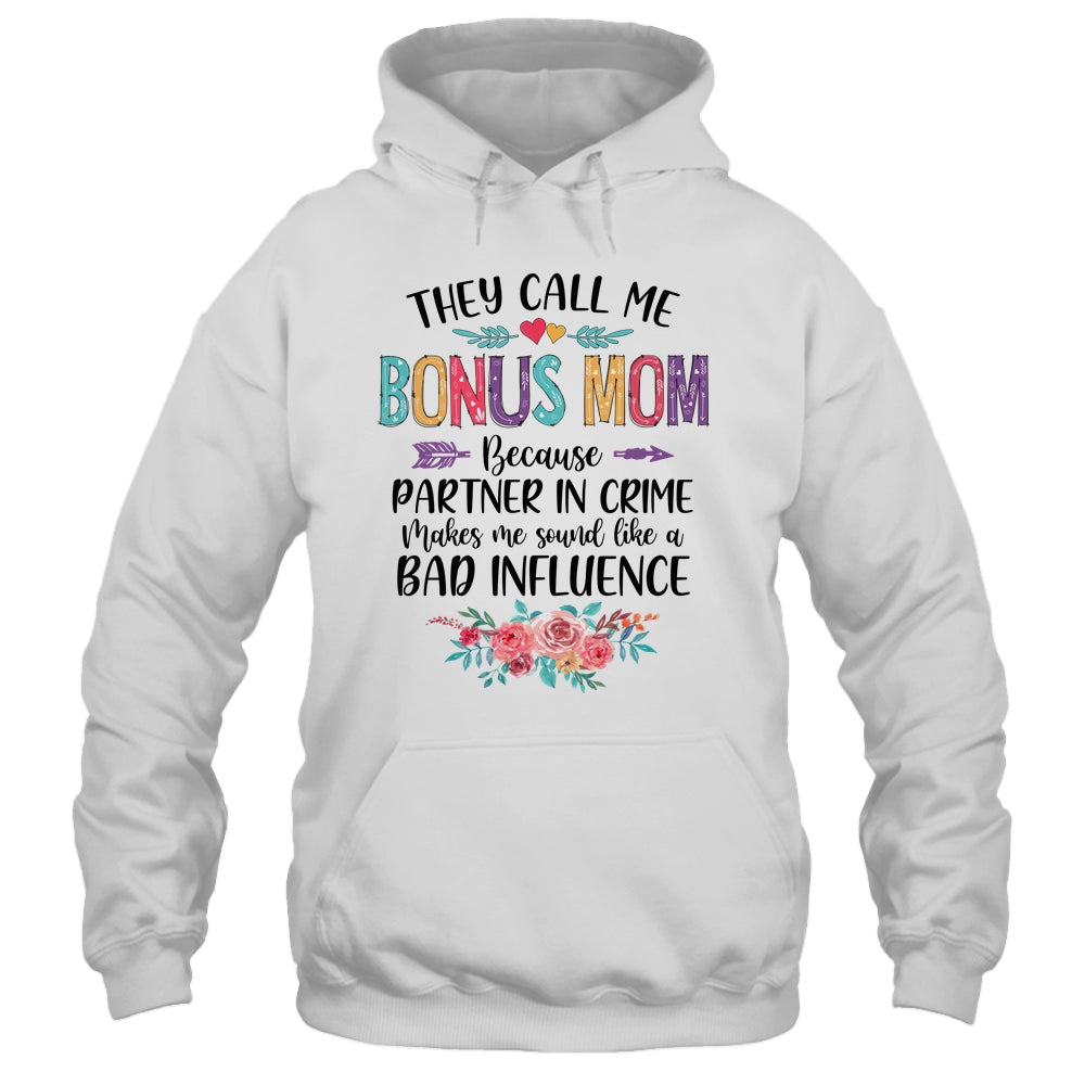 They Call Me Bonus Mom Because Partner In Crime Mothers Day Shirt & Tank Top | siriusteestore
