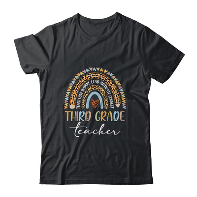 Third Grade Teacher Leopard Rainbow Teacher Team 3rd Grade Shirt & Hoodie | siriusteestore