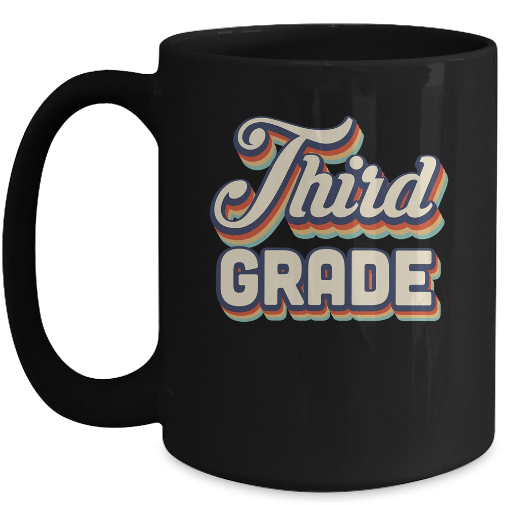 Third Grade Teacher Retro Vintage 3rd Grade Teacher Team Mug | siriusteestore