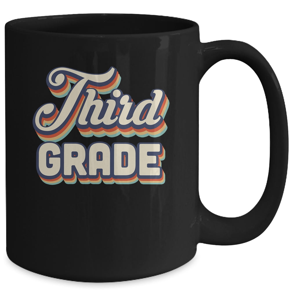 Third Grade Teacher Retro Vintage 3rd Grade Teacher Team Mug | siriusteestore