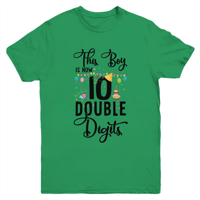 This Boy Is Now 10 Double Digits 10Th Birthday Girl Youth Shirt | siriusteestore