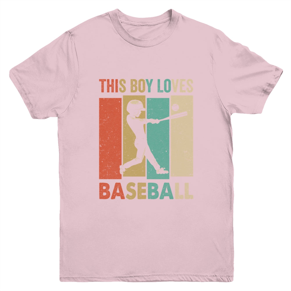 This Boy Loves Baseball Boys Soccer Player Vintage Youth Shirt | siriusteestore