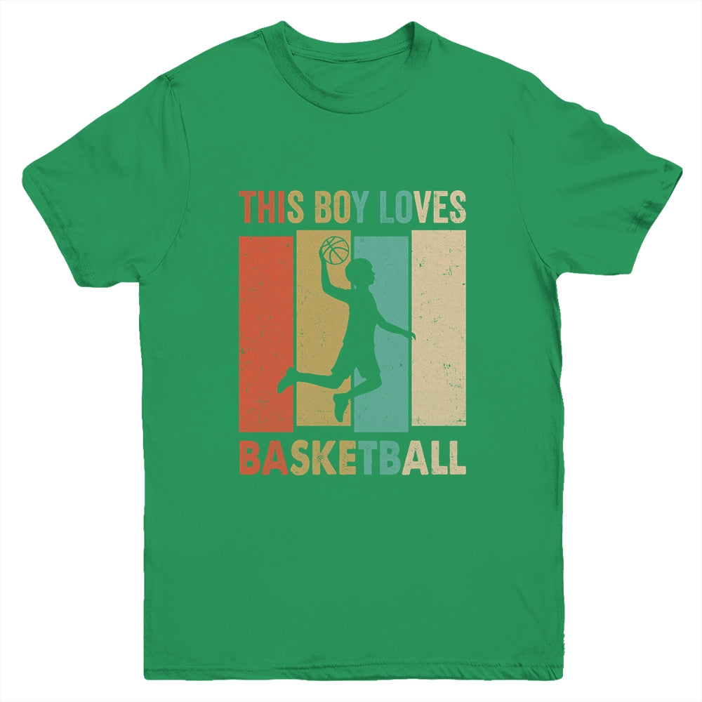 This Boy Loves Basketball Boys Soccer Player Vintage Youth Shirt | siriusteestore