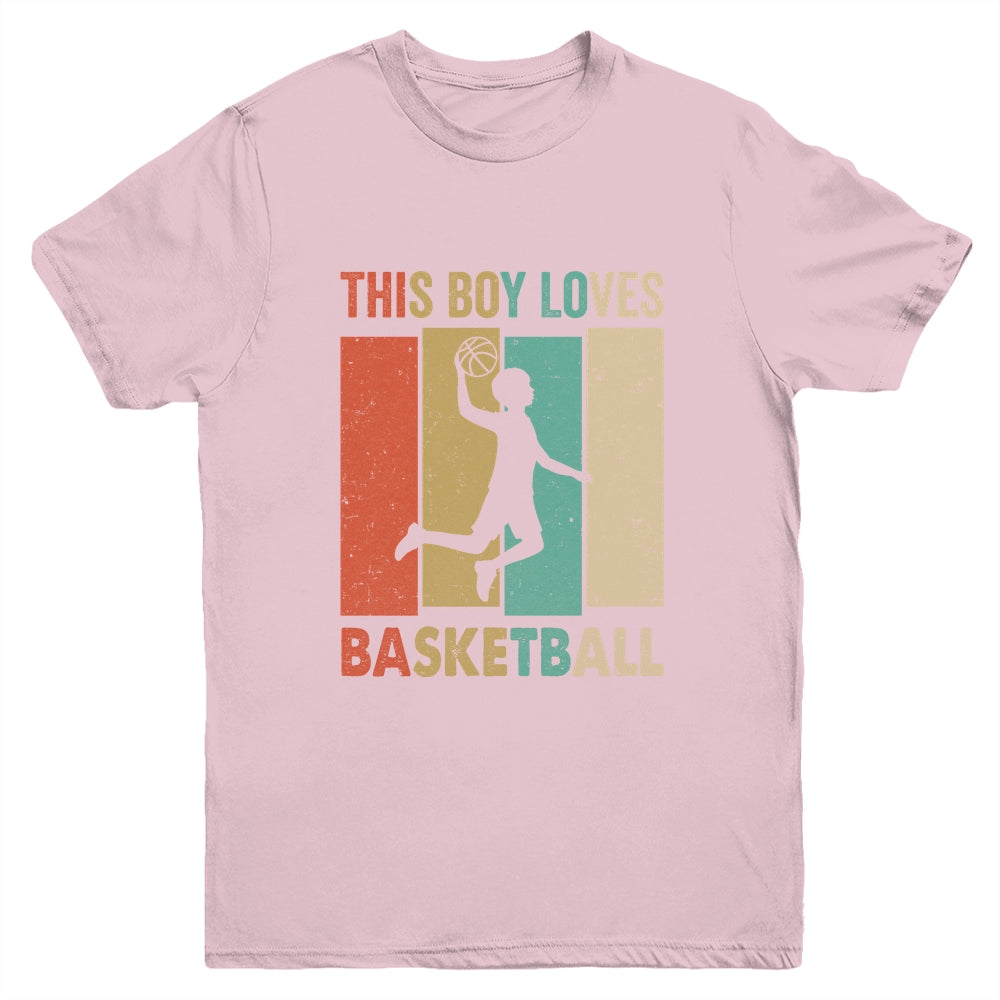 This Boy Loves Basketball Boys Soccer Player Vintage Youth Shirt | siriusteestore