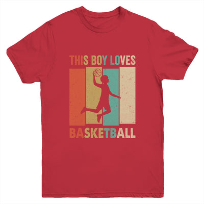 This Boy Loves Basketball Boys Soccer Player Vintage Youth Shirt | siriusteestore