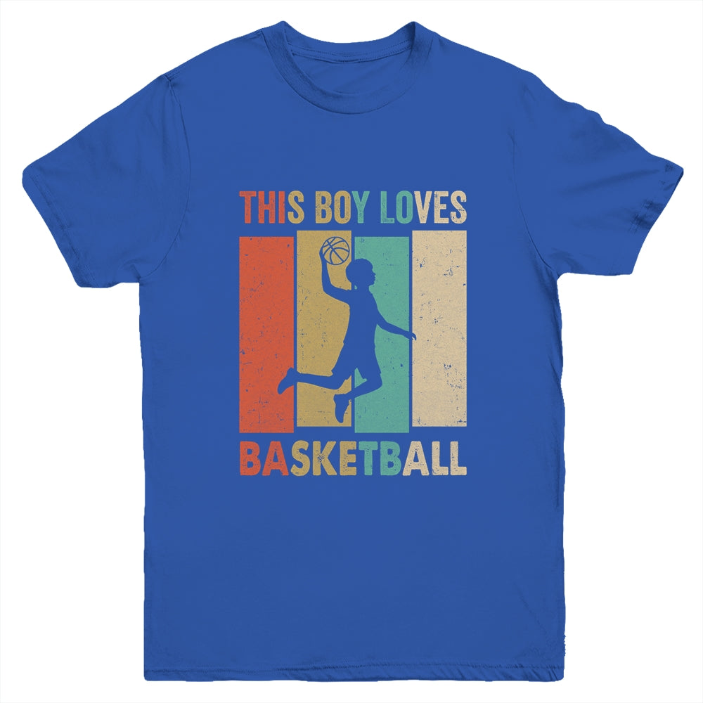 This Boy Loves Basketball Boys Soccer Player Vintage Youth Shirt | siriusteestore