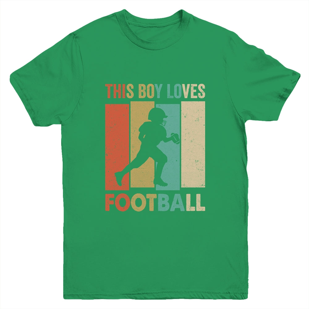 This Boy Loves Football Boys Soccer Player Vintage Youth Shirt | siriusteestore