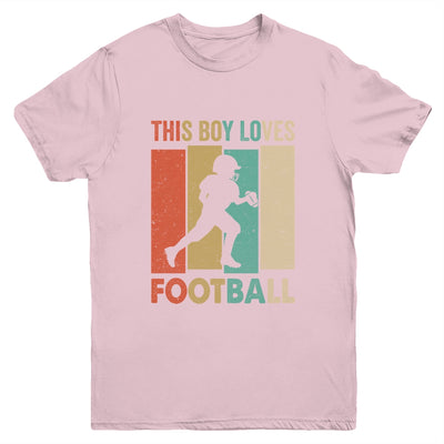 This Boy Loves Football Boys Soccer Player Vintage Youth Shirt | siriusteestore