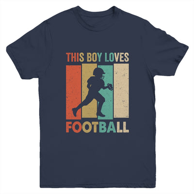 This Boy Loves Football Boys Soccer Player Vintage Youth Shirt | siriusteestore