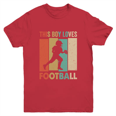 This Boy Loves Football Boys Soccer Player Vintage Youth Shirt | siriusteestore