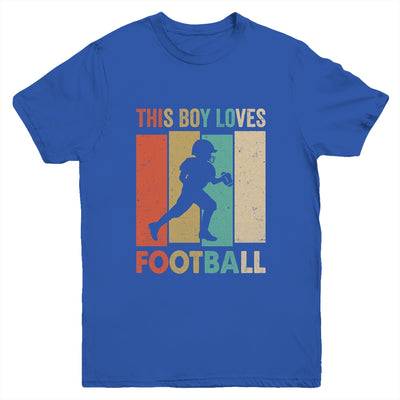 This Boy Loves Football Boys Soccer Player Vintage Youth Shirt | siriusteestore