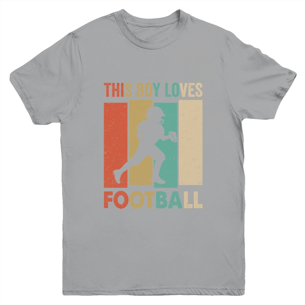 This Boy Loves Football Boys Soccer Player Vintage Youth Shirt | siriusteestore