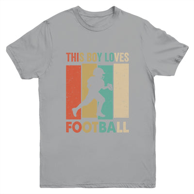 This Boy Loves Football Boys Soccer Player Vintage Youth Shirt | siriusteestore