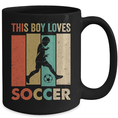 This Boy Loves Soccer Boys Soccer Player Vintage Mug | siriusteestore