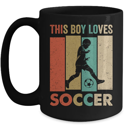 This Boy Loves Soccer Boys Soccer Player Vintage Mug | siriusteestore