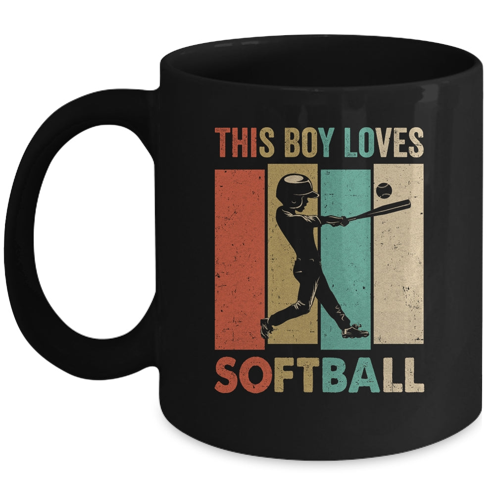This Boy Loves Softball Boys Soccer Player Vintage Mug | siriusteestore