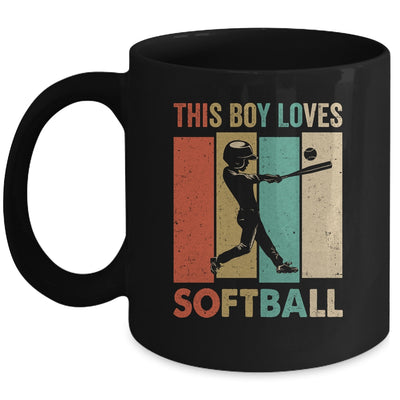 This Boy Loves Softball Boys Soccer Player Vintage Mug | siriusteestore
