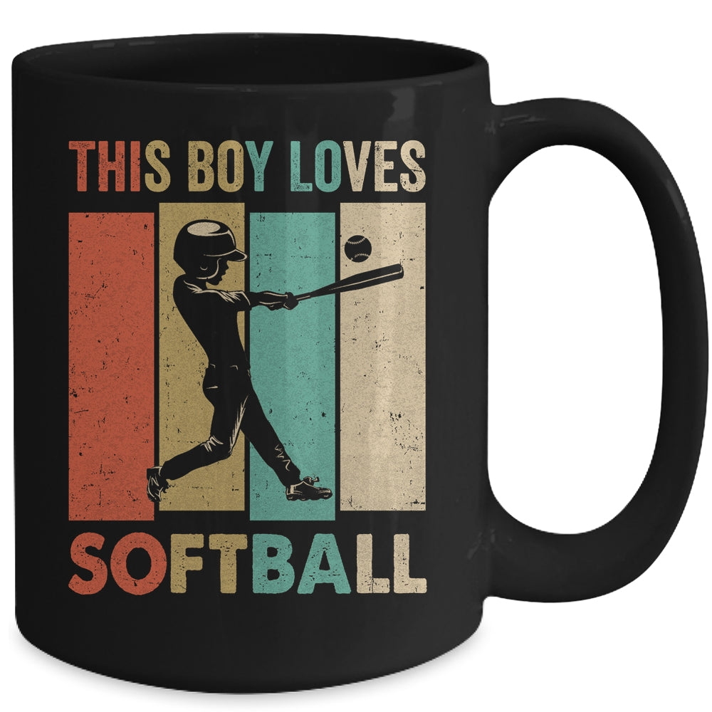 This Boy Loves Softball Boys Soccer Player Vintage Mug | siriusteestore