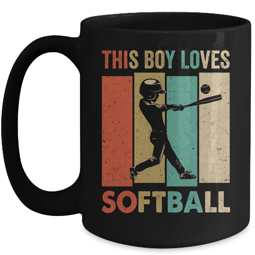 This Boy Loves Softball Boys Soccer Player Vintage Mug | siriusteestore