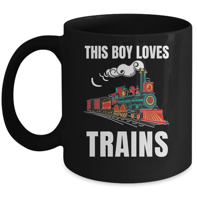 This Boy Loves Trains Train Boys Wagon Lover Mug | siriusteestore