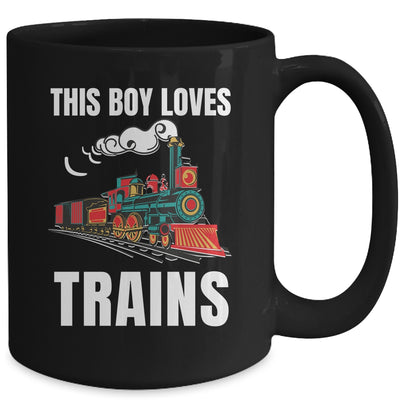 This Boy Loves Trains Train Boys Wagon Lover Mug | siriusteestore