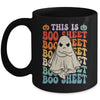 This Is Boo Sheet Ghost Retro Halloween Costume Groovy Mug | siriusteestore