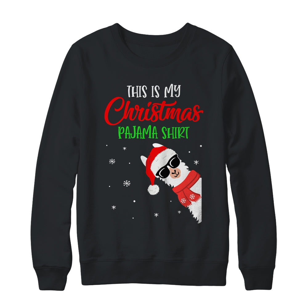 This Is My Christmas Pajama Alpaca Llama Funny Shirt & Sweatshirt | siriusteestore