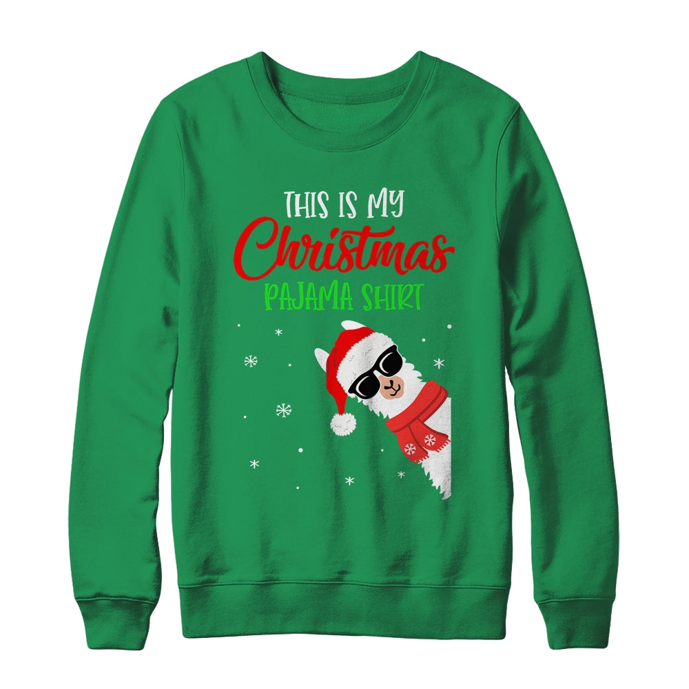 This Is My Christmas Pajama Alpaca Llama Funny Shirt & Sweatshirt | siriusteestore