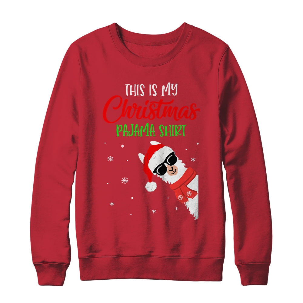 This Is My Christmas Pajama Alpaca Llama Funny Shirt & Sweatshirt | siriusteestore