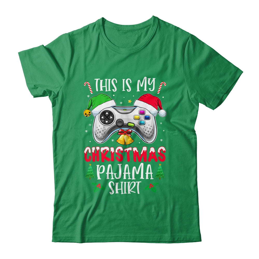 This Is My Christmas Pajama Santa Hat Gamer Video Game Shirt & Sweatshirt | siriusteestore
