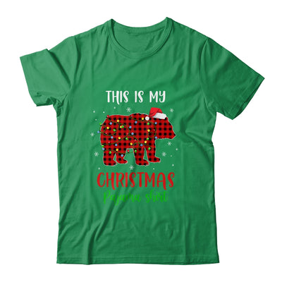 This Is My Christmas Pajama Shirt Bear Red Plaid Shirt & Sweatshirt | siriusteestore