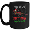 This Is My Christmas Pajama Shirt Bearded Dragon Red Plaid Mug | siriusteestore