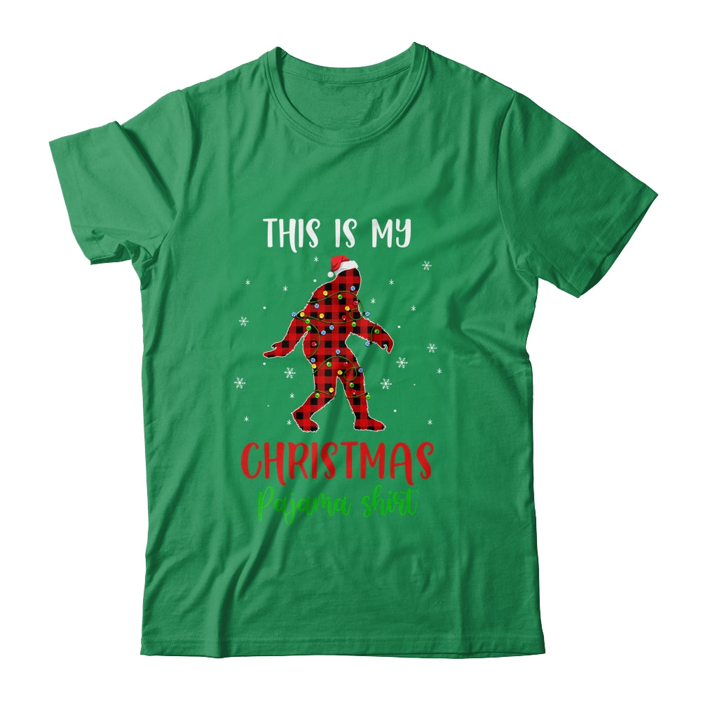 This Is My Christmas Pajama Shirt Bigfoot Red Plaid Shirt & Sweatshirt | siriusteestore